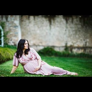 Wren and Ivory bump friendly wrap dress